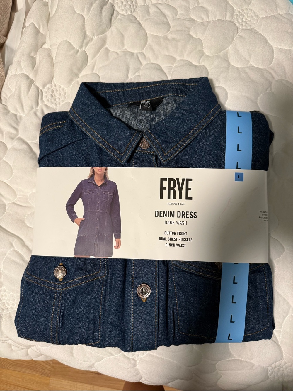 FRYE Indigo Denim Shirt Dress